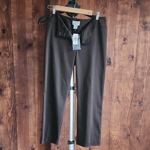 LOFT Women's Dark Brown Cropped Pants